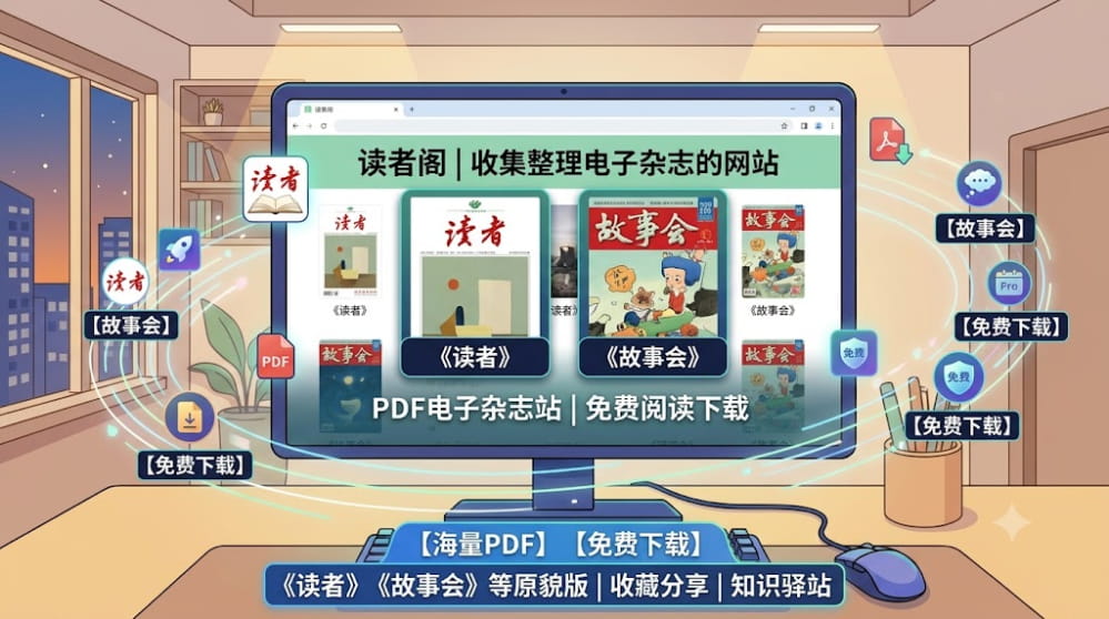 读者阁 | 收集整理电子杂志的网站 封面图