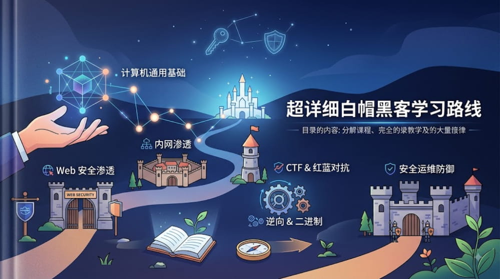超详细白帽黑客学习路线 封面图