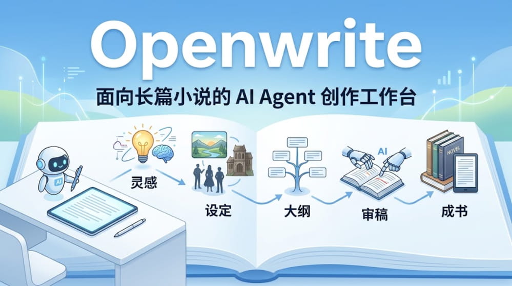 Openwrite | 面向长篇小说的 AI Agent 创作工作台 封面图