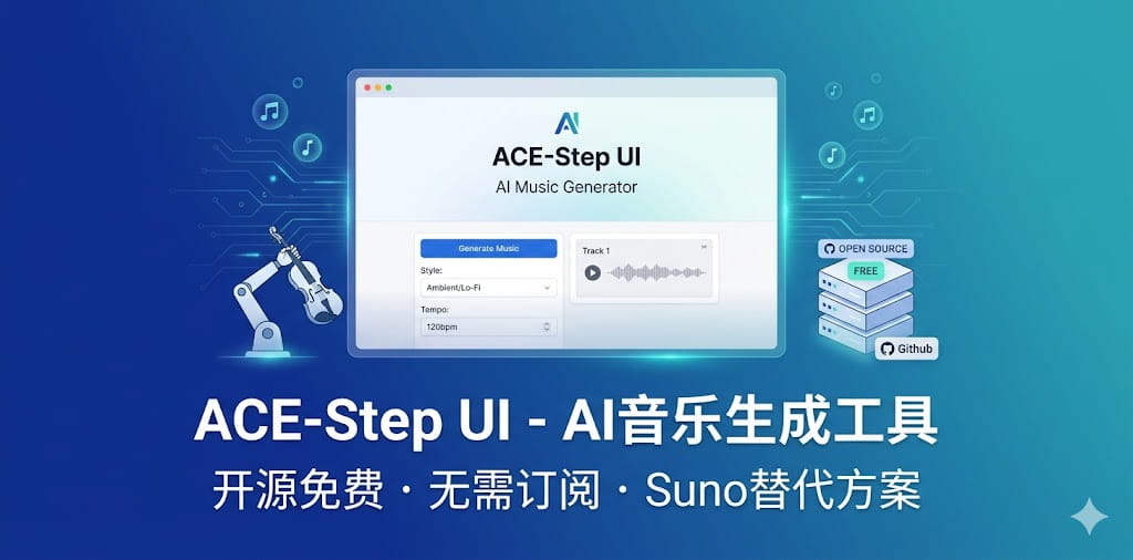ACE-Step UI - 开源AI音乐生成工具 封面图