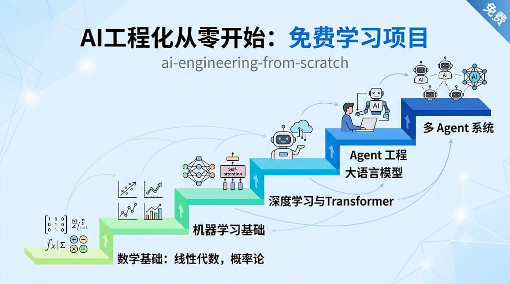 免费学习AI的一个项目ai-engineering-from-scratch 封面图