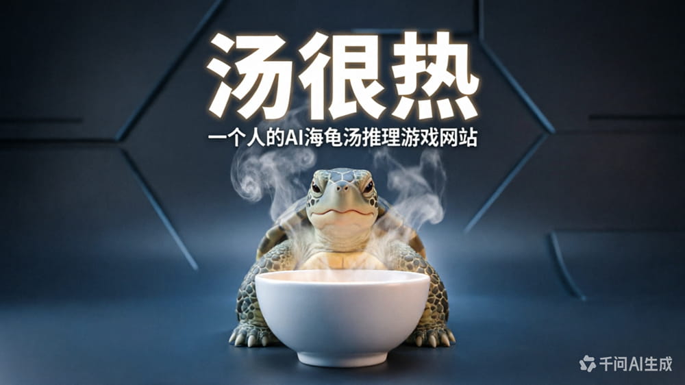 汤很热 | 一个人的AI海龟汤推理游戏网站 封面图